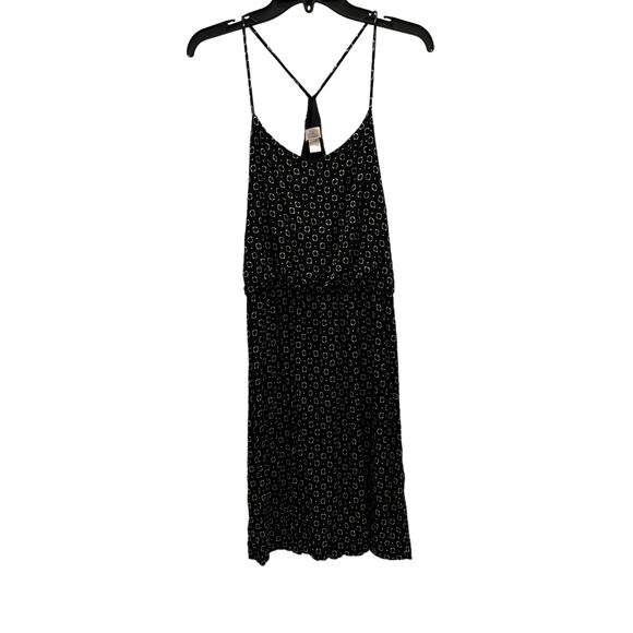 LOFT Black w/ White Circles Spaghetti Strap Dress, Size Small - Picture 2 of 4